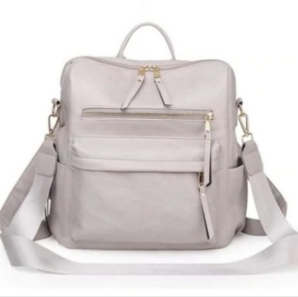 Handbags - Convertible Grey Backpack